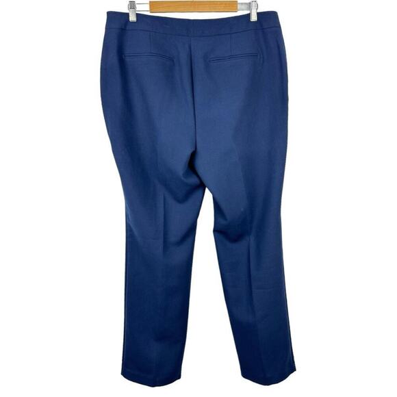 Chico’s So Slimming Manhattan Trousers Navy Straight Leg Dress Pants Size 14 - Picture 6 of 16